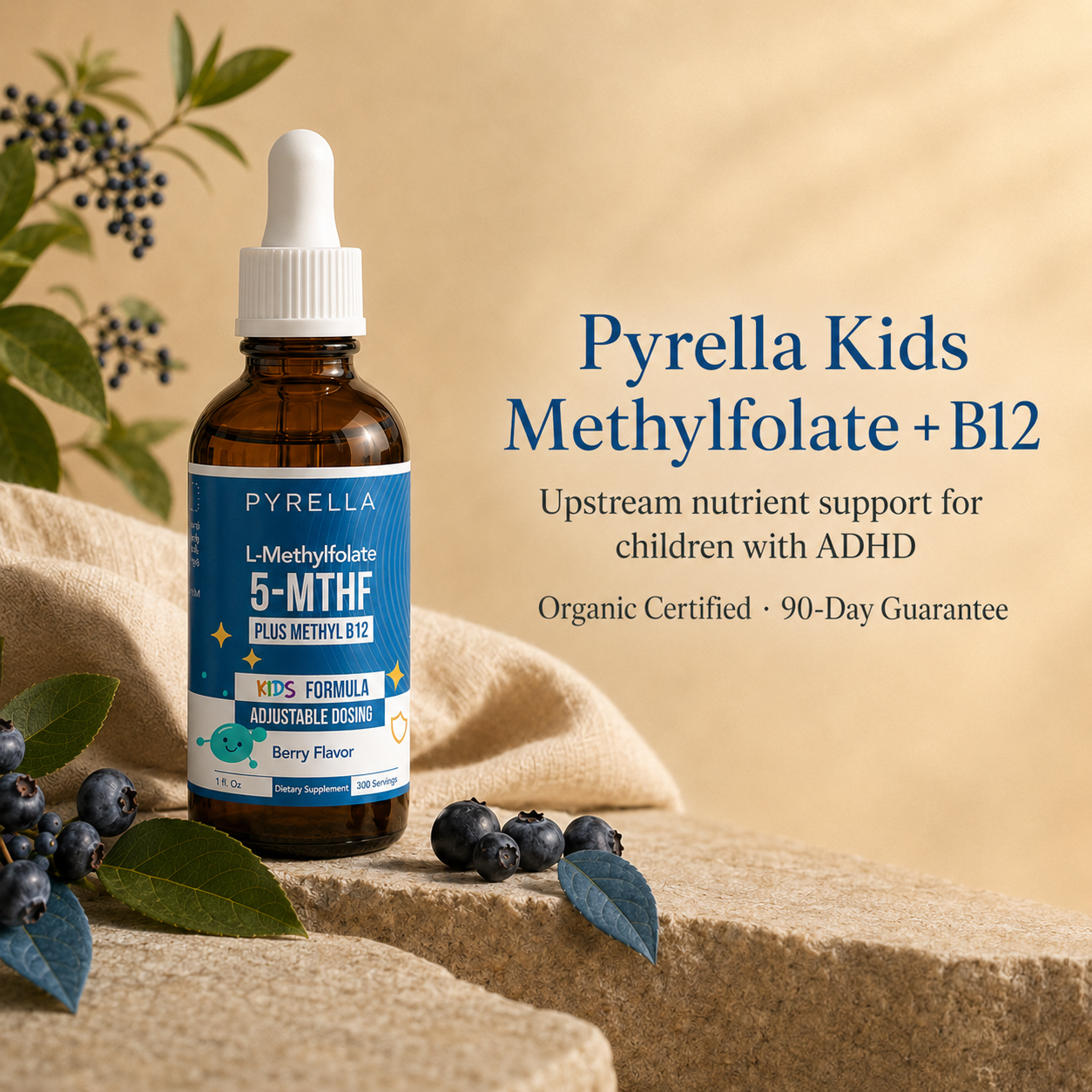 Pyrella Kids Methylfolate + B12 for ADHD