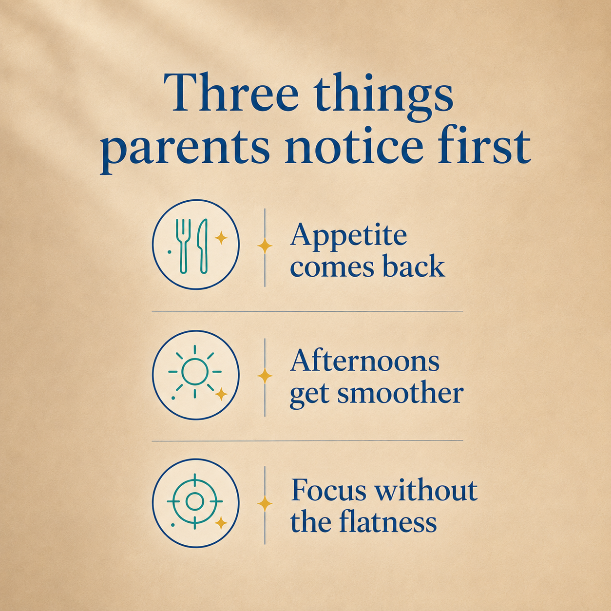 Three things parents notice first